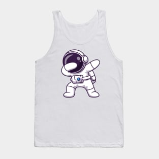 Astronaut Dabbing Cartoon Tank Top